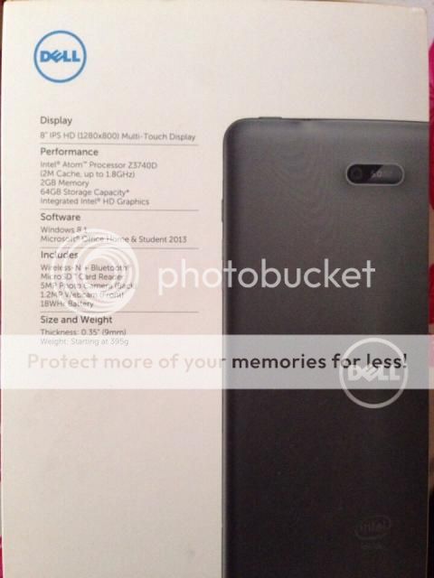 Máy tính bảng windows 8.1 DELLVenue 8 Pro 64gh, full box,tặng kèm bao da, thẻ nhớ 32g