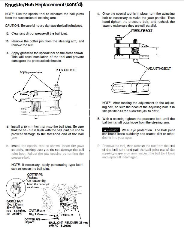 Broken wheel stud Remove hub or replace Knuckle?e