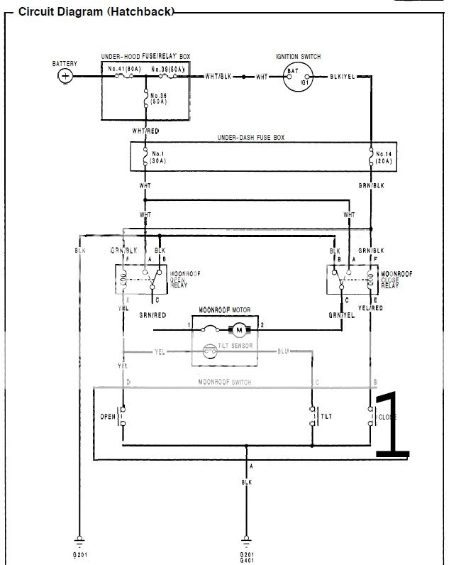 95 Civic Hatch Sunroof Switch Wiring HondaTech Honda Forum Discussion