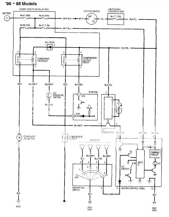 96 Civic LX A/C condenser fan always runs and clutch is always engaged Page 2 HondaTech